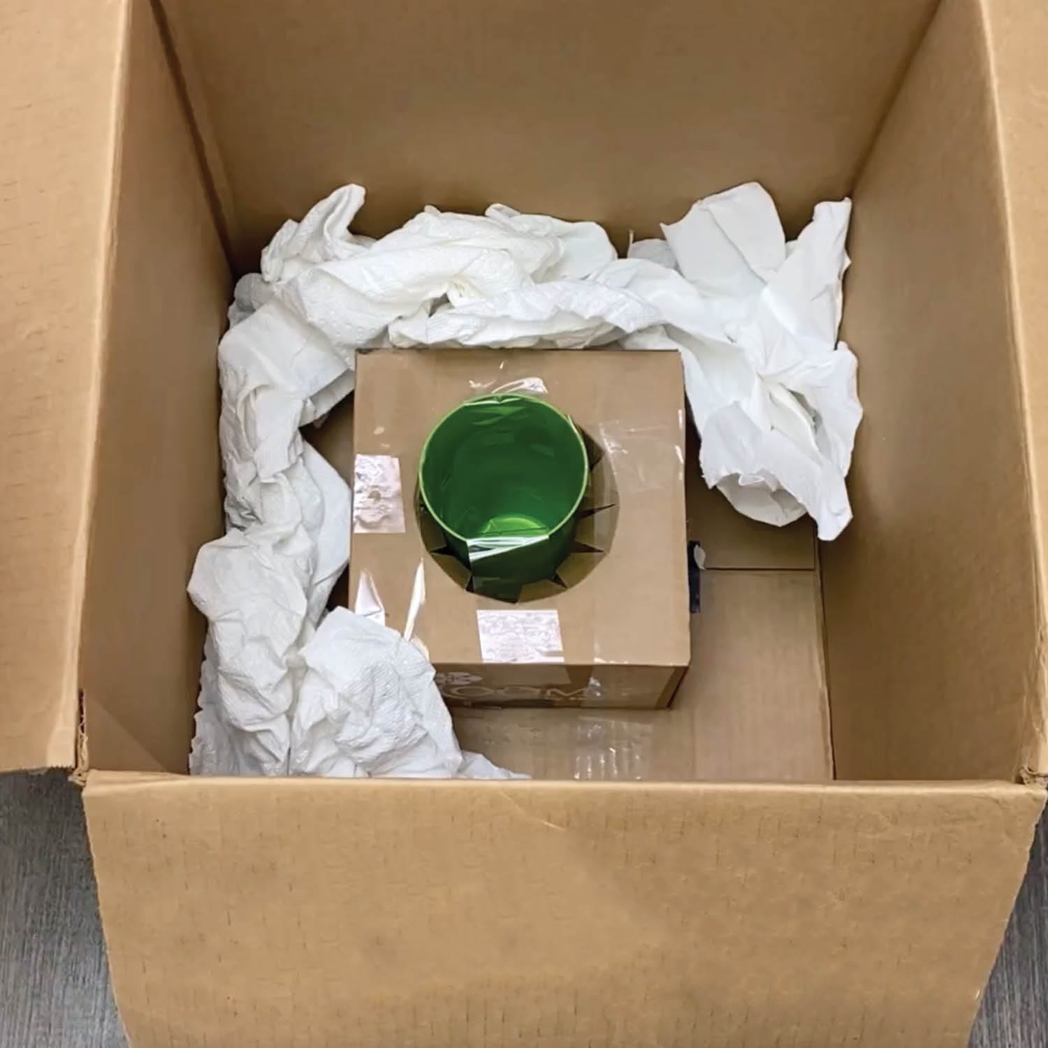 Flower shipping box preparation - DBAndrea